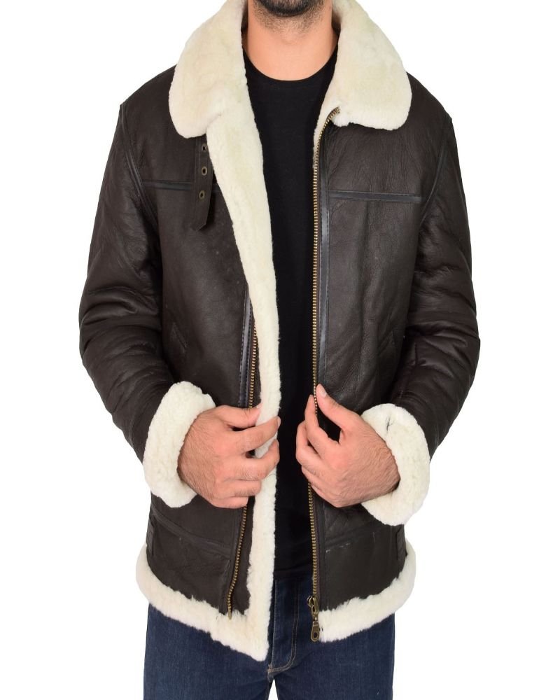  B3 Bomber Leather Jacket For Men