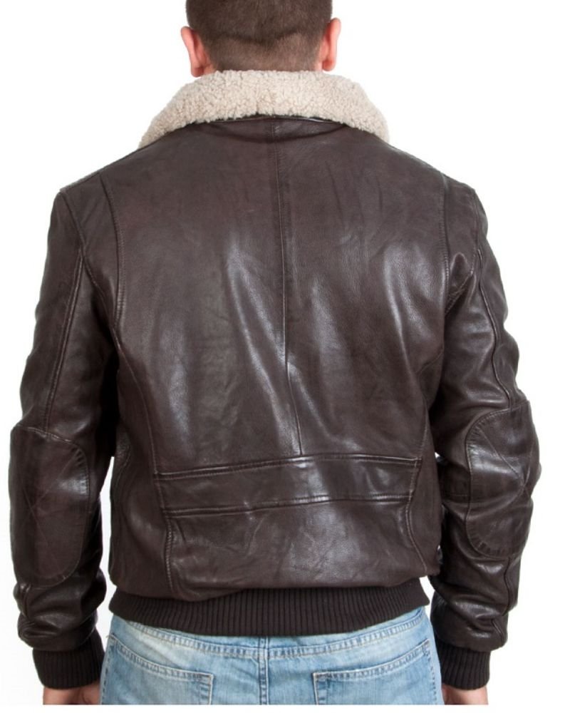  Bomber Fur Sheepskin Collar Boys Jacket