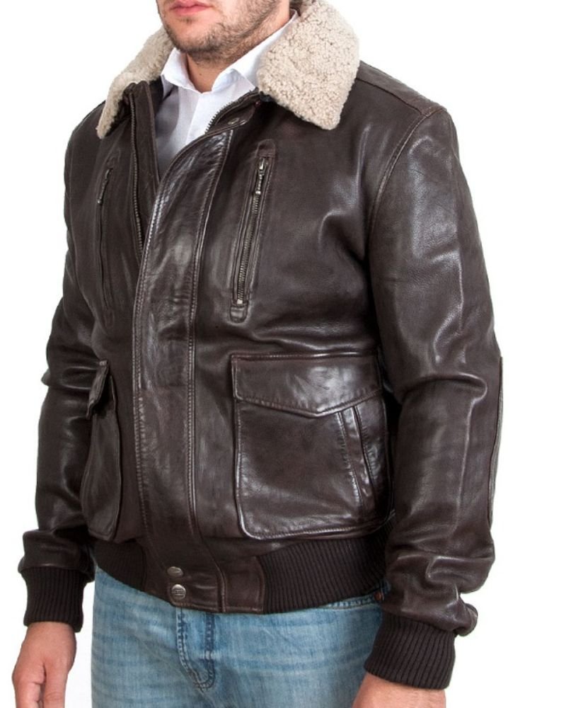 shop Sheepskin men leather jacket- Torse Jacket  