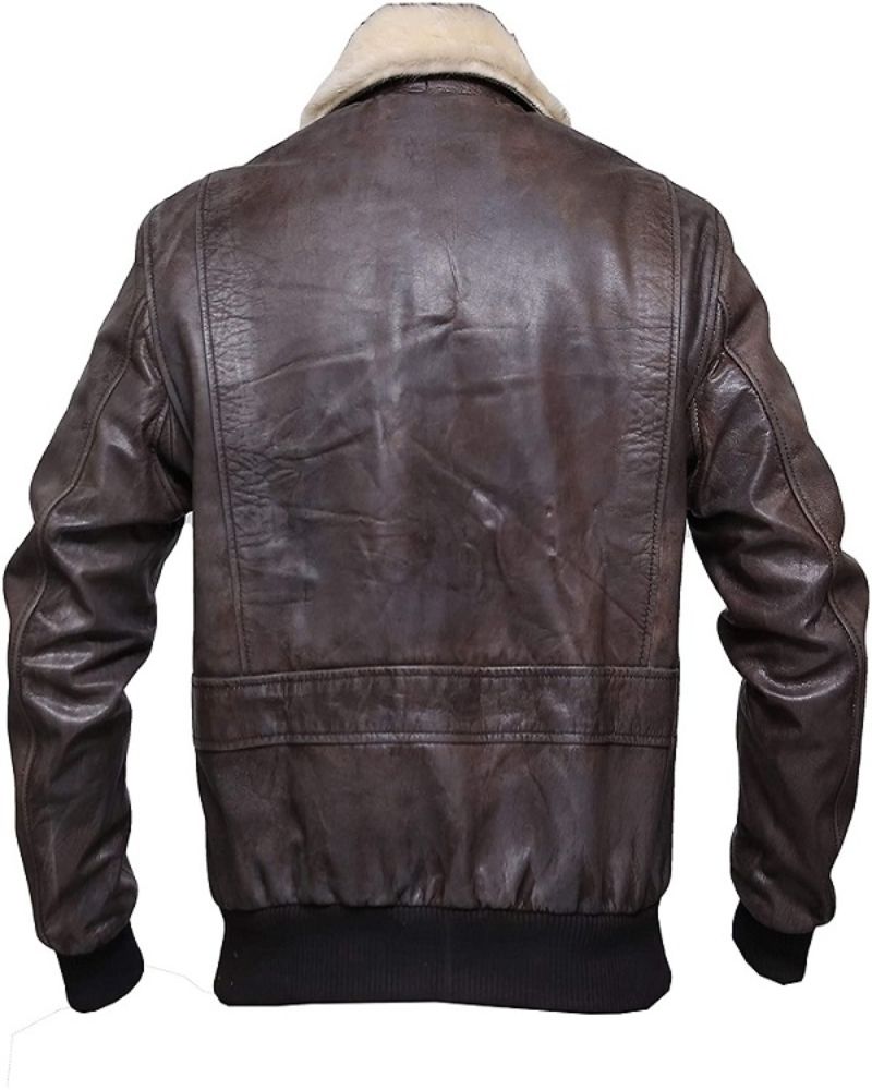 Shop Men Aviator Leather Jacket Men - Buy Fur Collar Distressed Cowhide ...