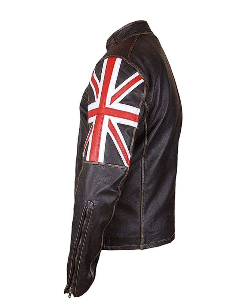 Distressed Original Leather Biker Jacket sale