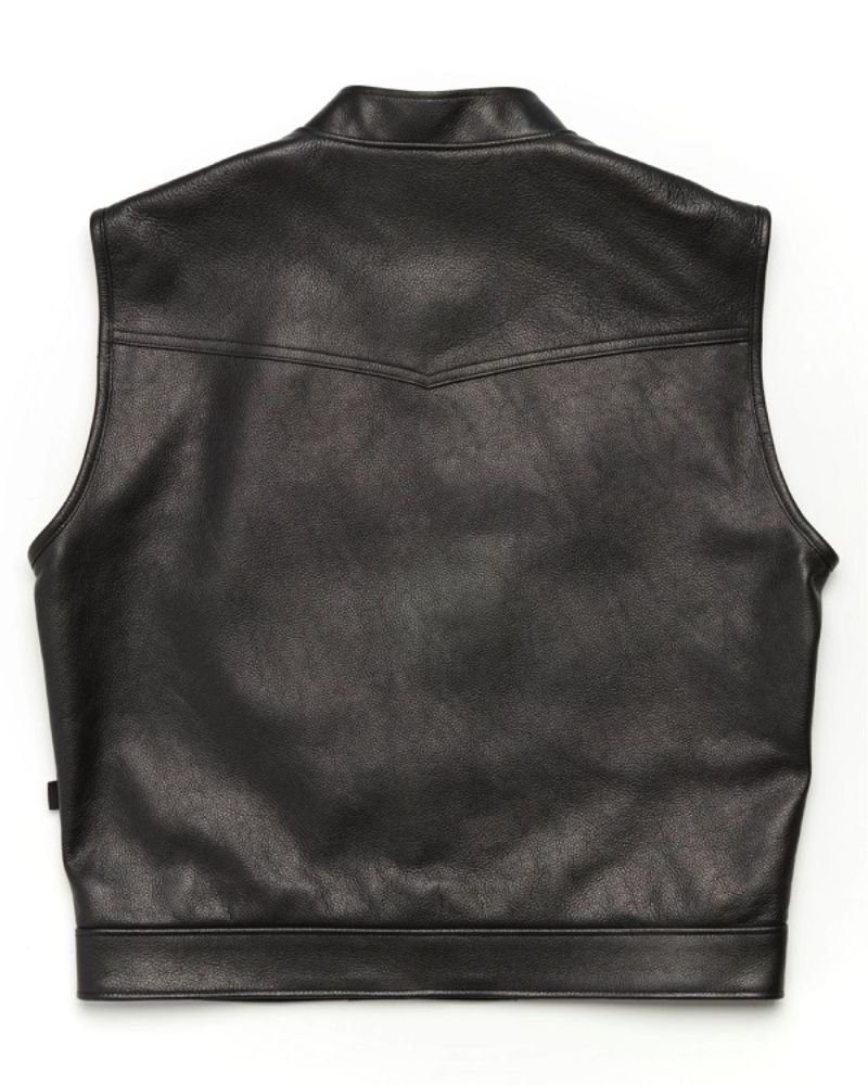 Genuine 100% top grain leather vest