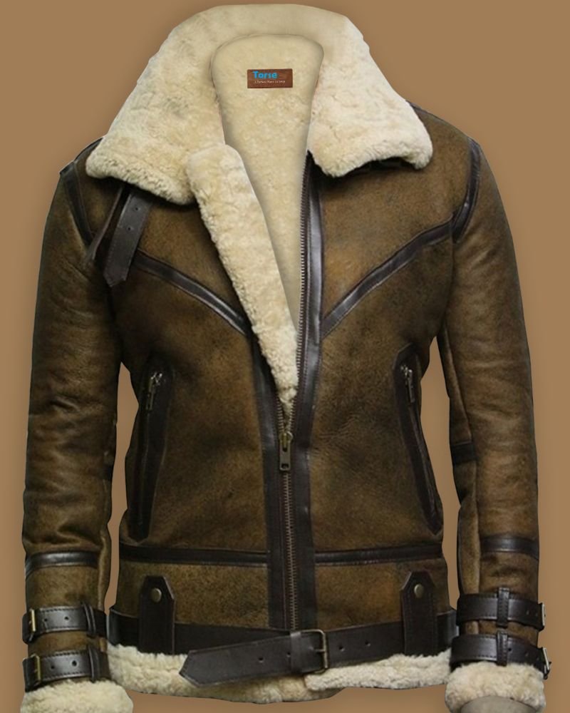 B3 Bomber Men Sheepskin Jacket