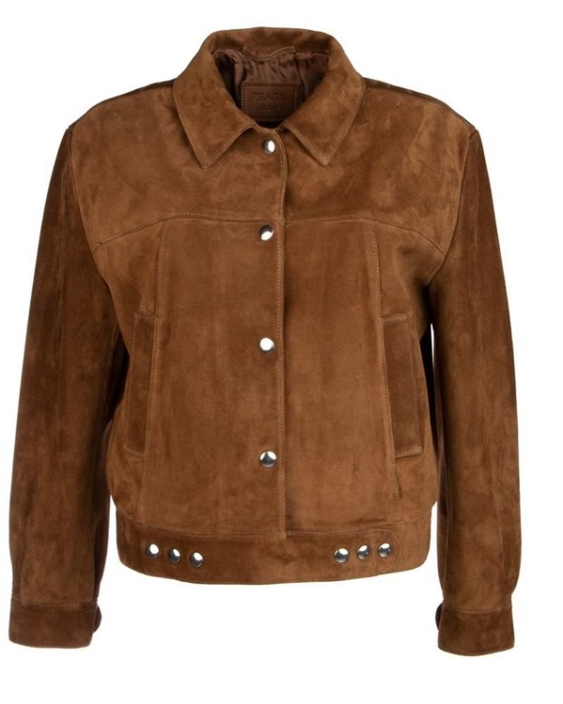 suede Buttoned Style Jacket 