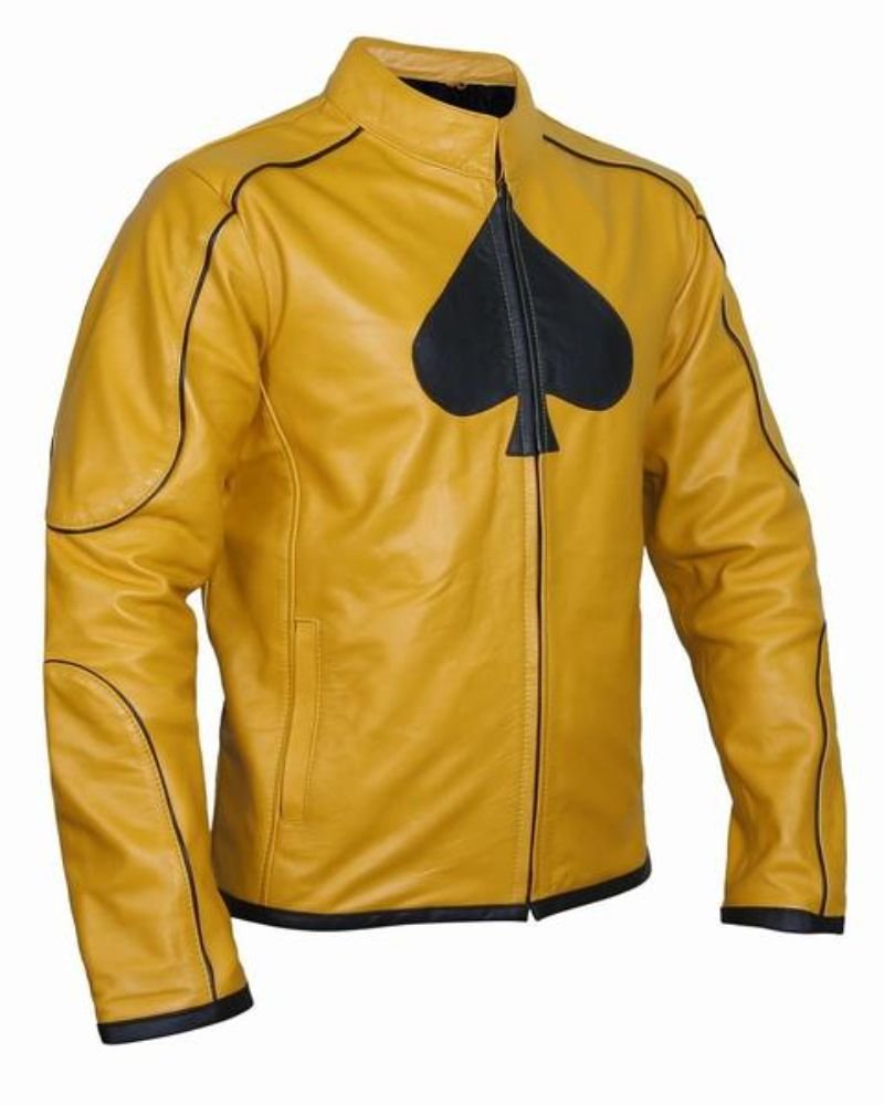 Dijon Mustard Yellow Leather Jacket