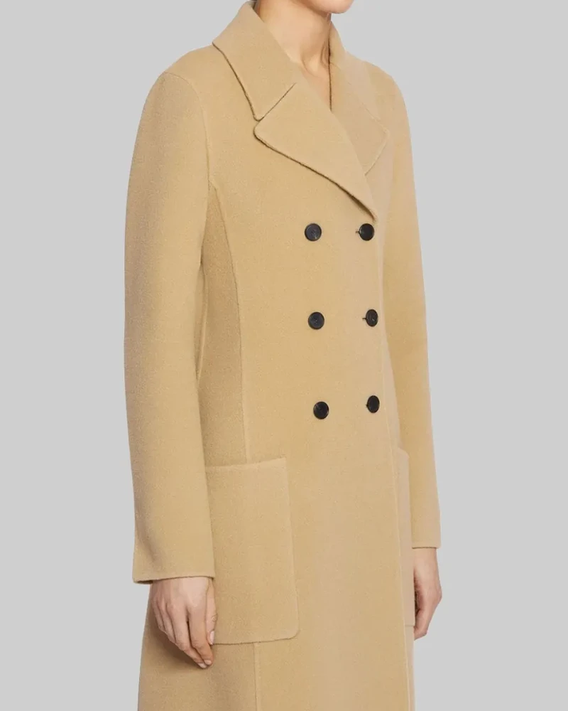 Angelina Jolie’s Iconic Beige Wool Coat – Luxury & Grace Combined