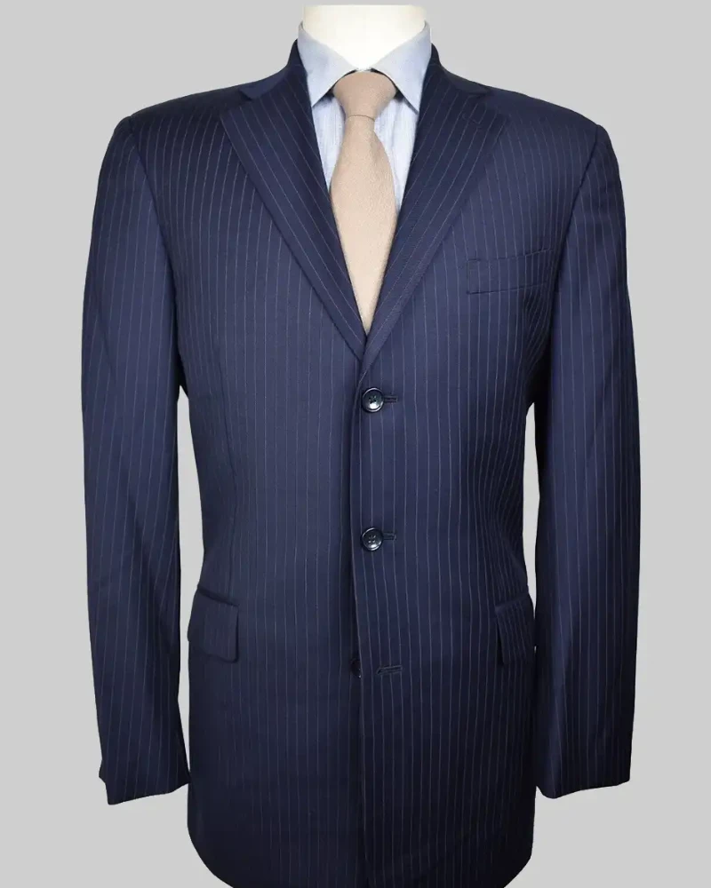 Billions Chuck Rhoades Suit – Timeless Blue Striped Perfection