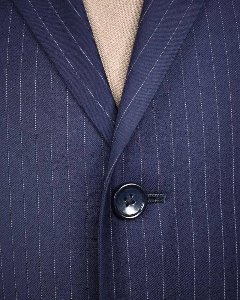 Chuck Rhoades Formal Blue Striped Suit – Sleek & Professional