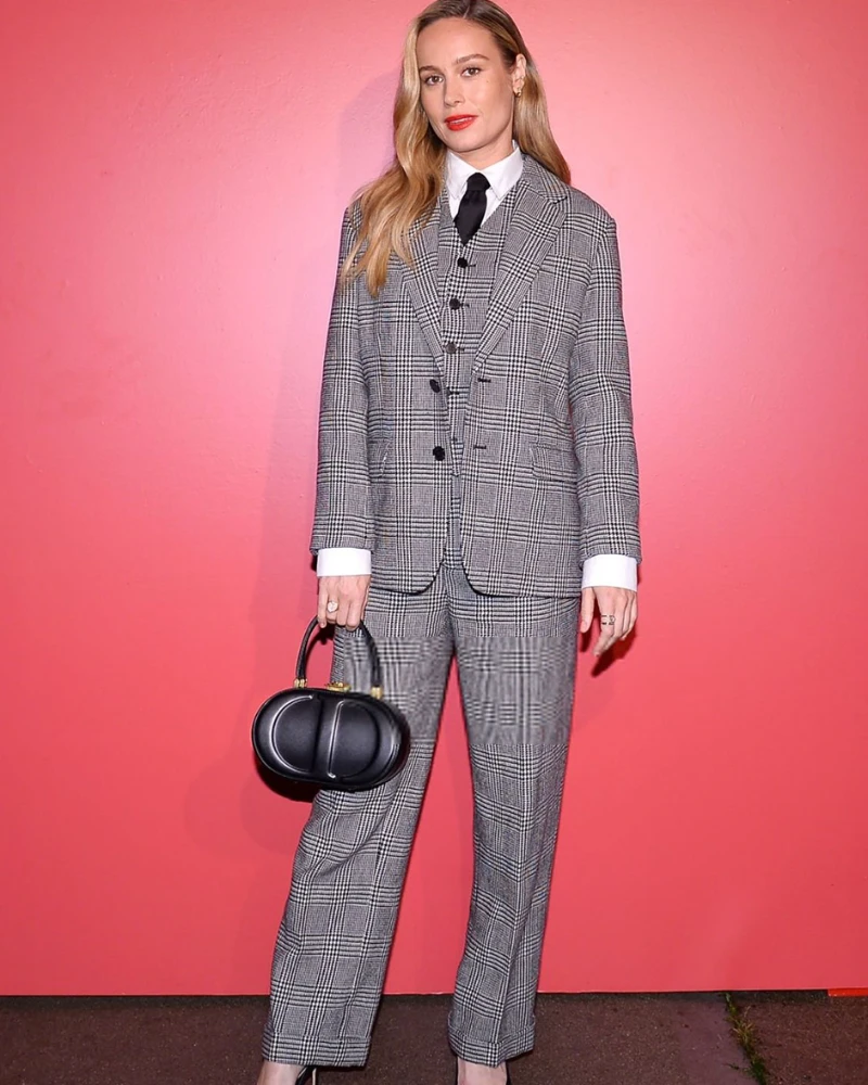 Brie Larson Checkered Suit – Redefining Modern Fashion