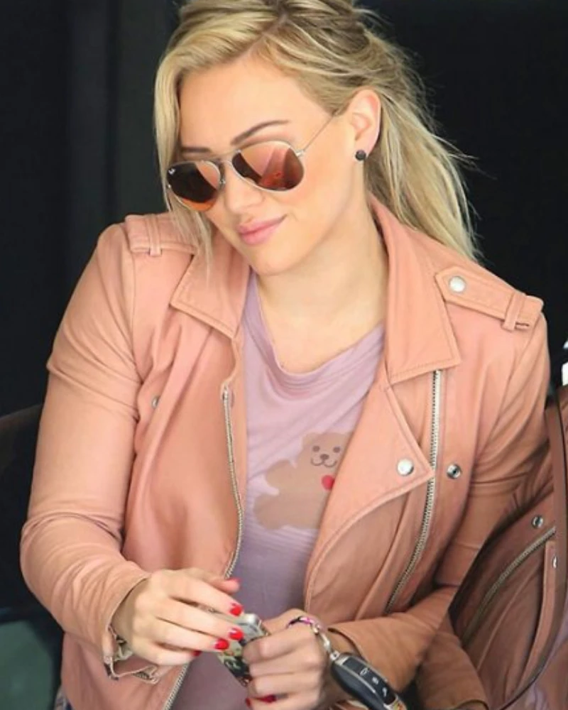 Iconic Look – Hilary Duff Inspired Moto Leather Jacket