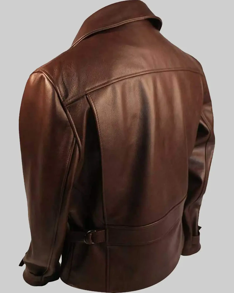 Captain America Signature Style – Classic Brown Leather Jacket