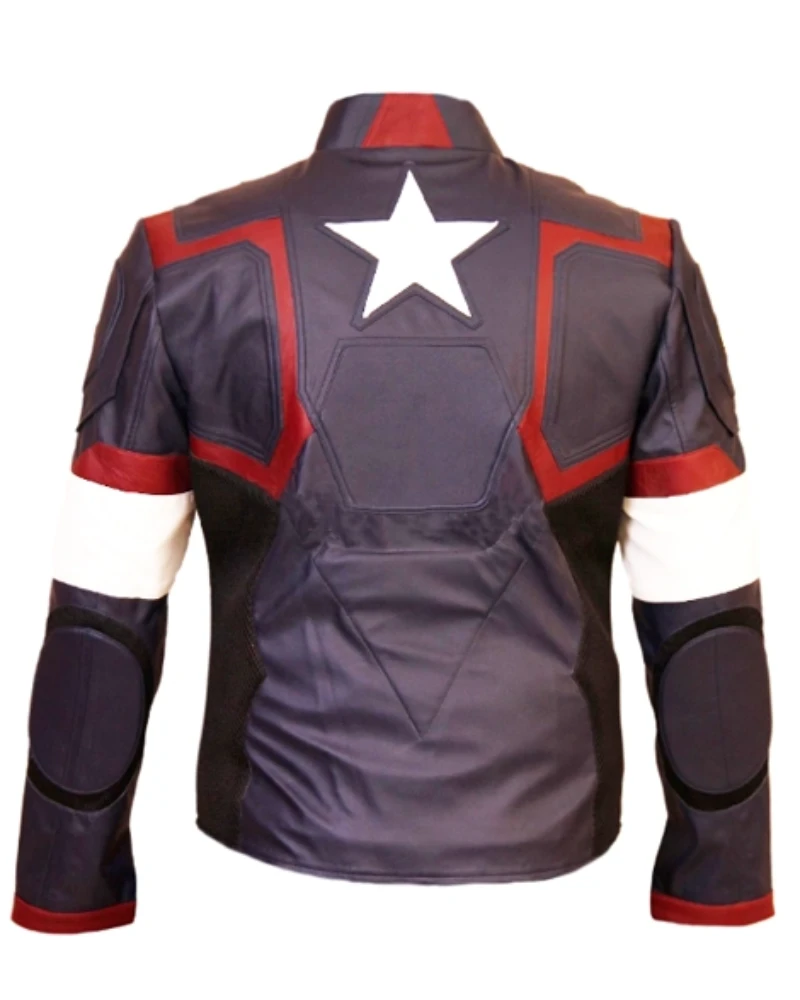 Captain America’s Age of Ultron Leather Jacket – Patriotic Edge