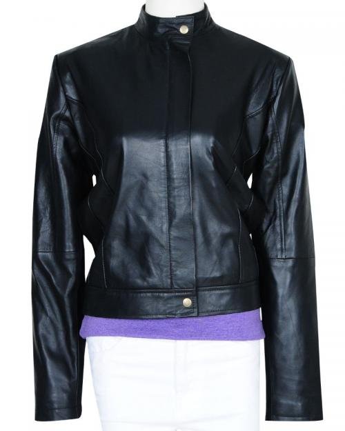 Wonder Woman Leather Jet Black Jacket