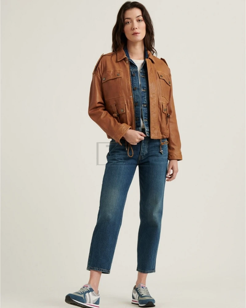 Women Stylish Brown Jacket - image 3