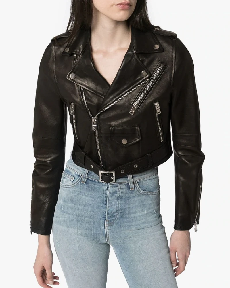 Trendy Black Leather Jacket For Women - image 1