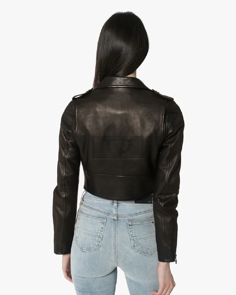 Trendy Black Leather Jacket For Women - image 2