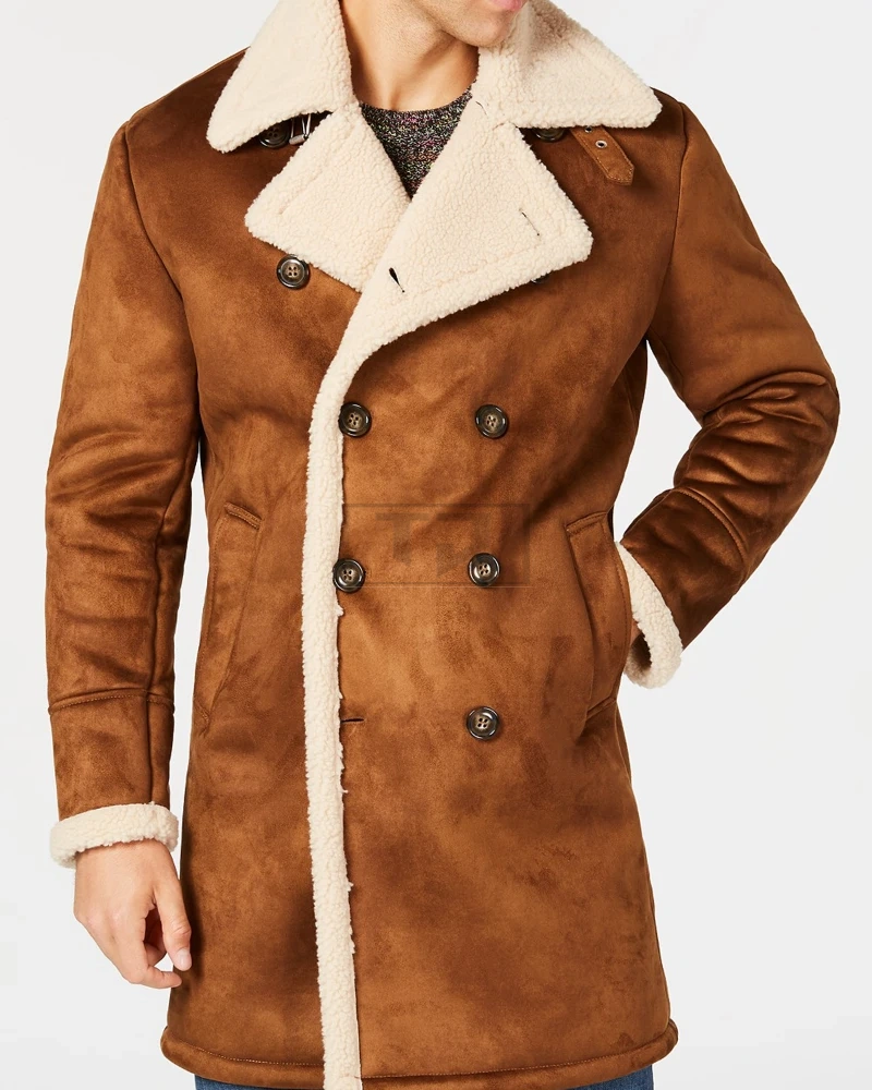 Men's Faux Shearling Overcoat - image 1