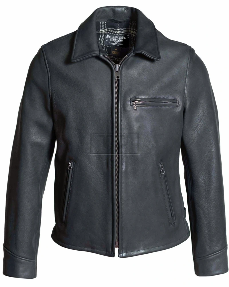 Men's Black Real Leather Rider Jacket - image 5