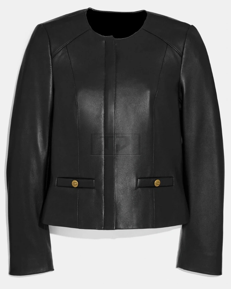 Women Party Wear Leather Jacket - image 3