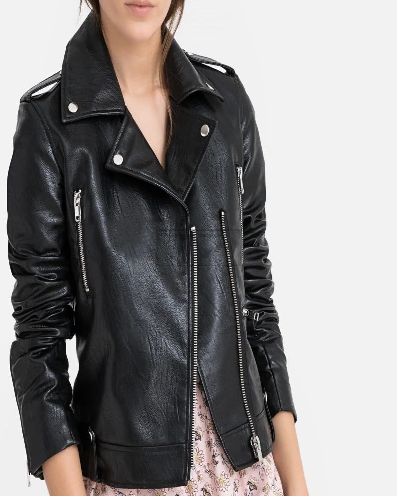 Women Roadie Leather Jacket - image 3