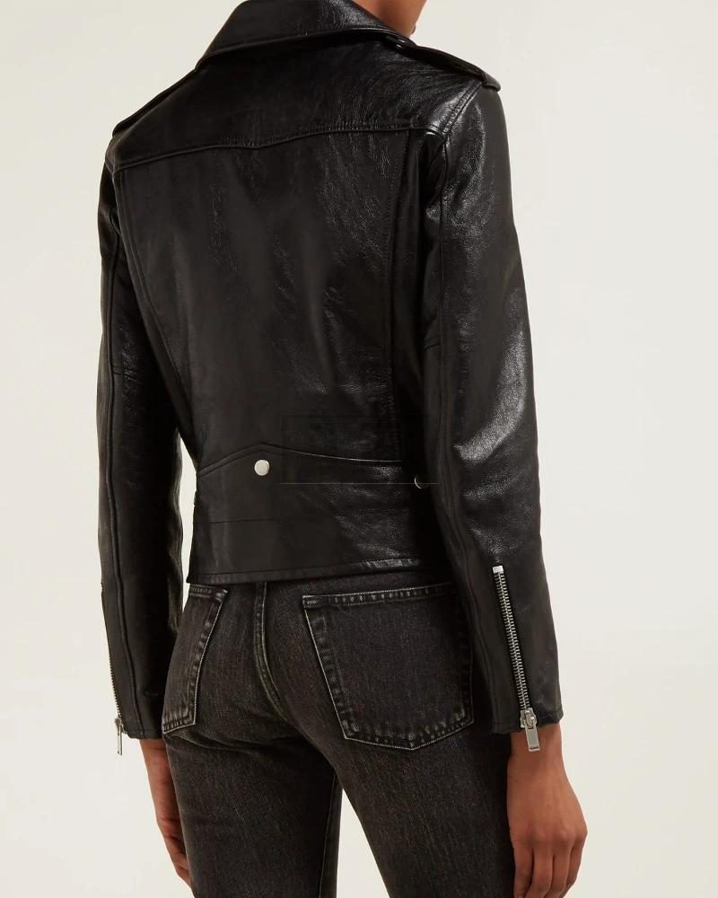 Women Polish Black Leather Jacket - image 2