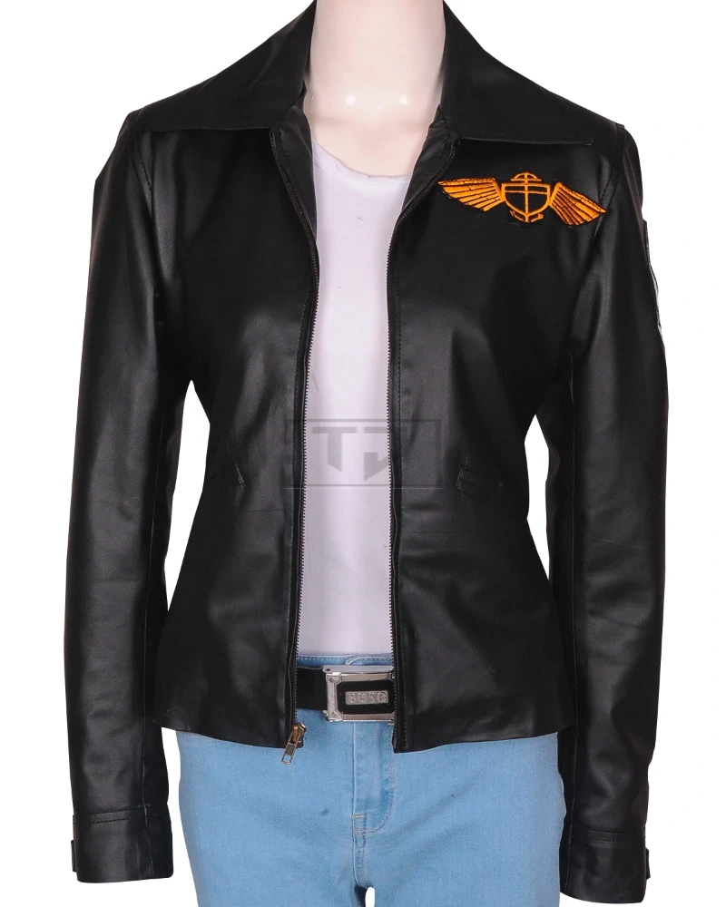 Women Classic Black Leather Jacket - image 1