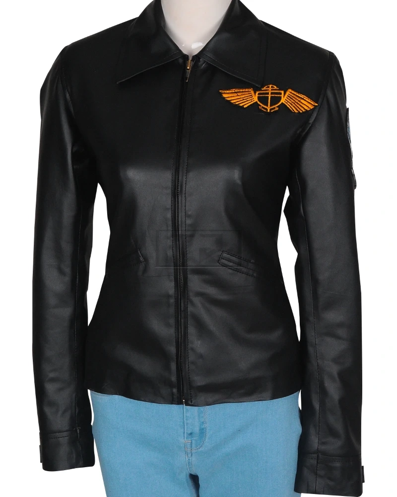 Women Classic Black Leather Jacket - image 3