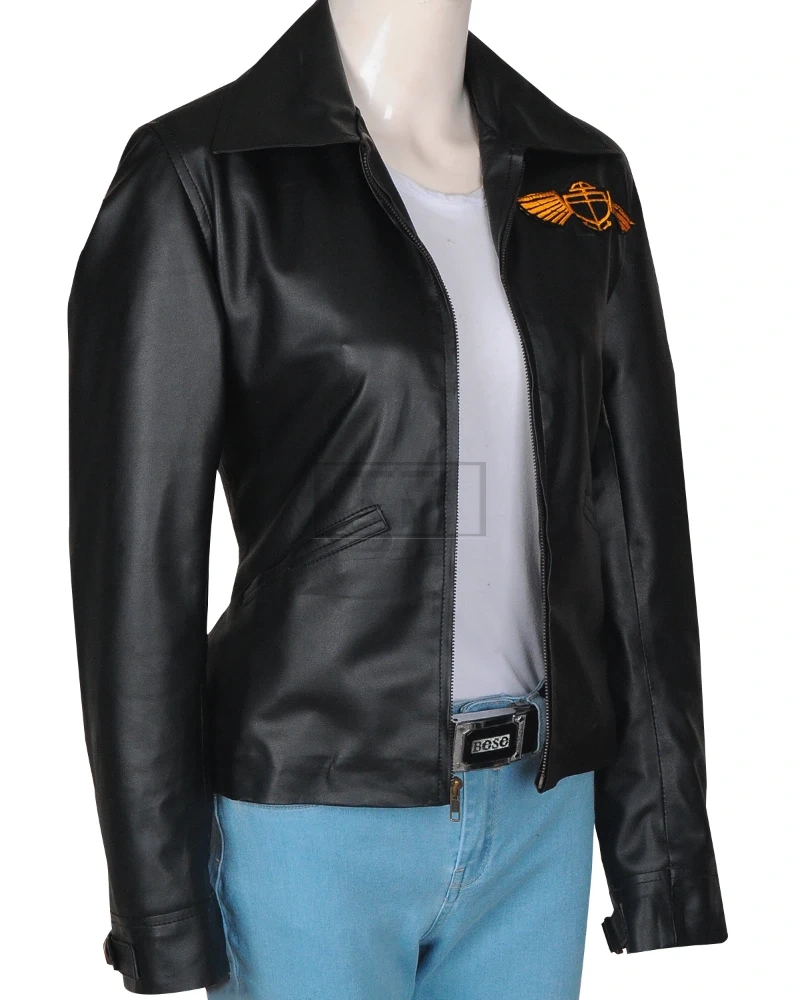 Women Classic Black Leather Jacket - image 4