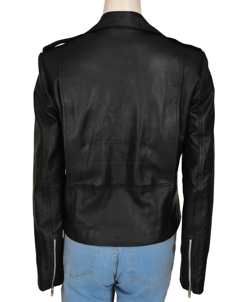 Women Stylish Biker Leather Jacket - image 2