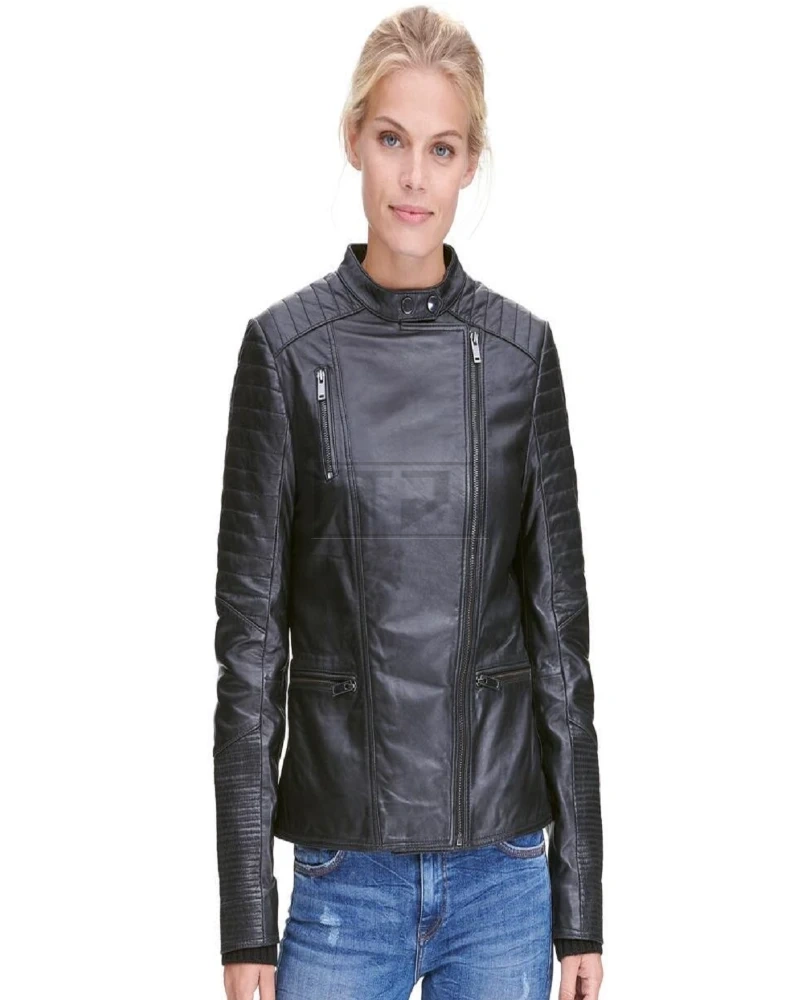 Black Moto Leather Jacket - image 3