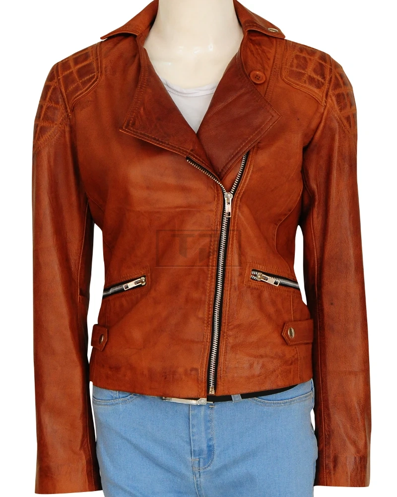 Retro Brown Women Jacket - image 1