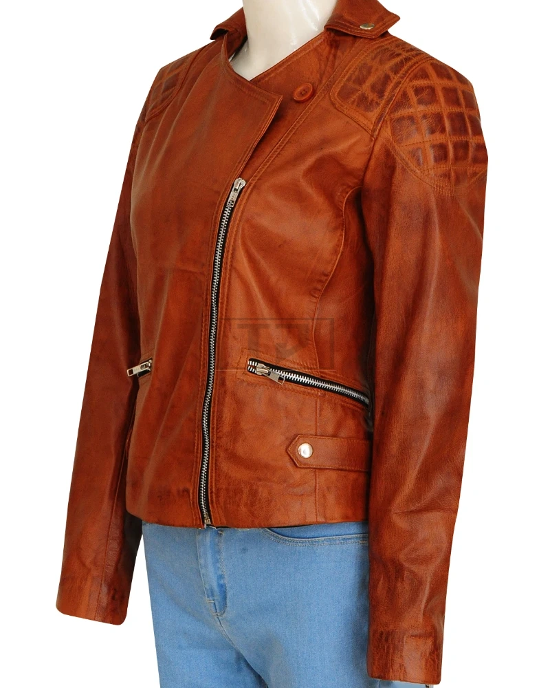 Retro Brown Women Jacket - image 4