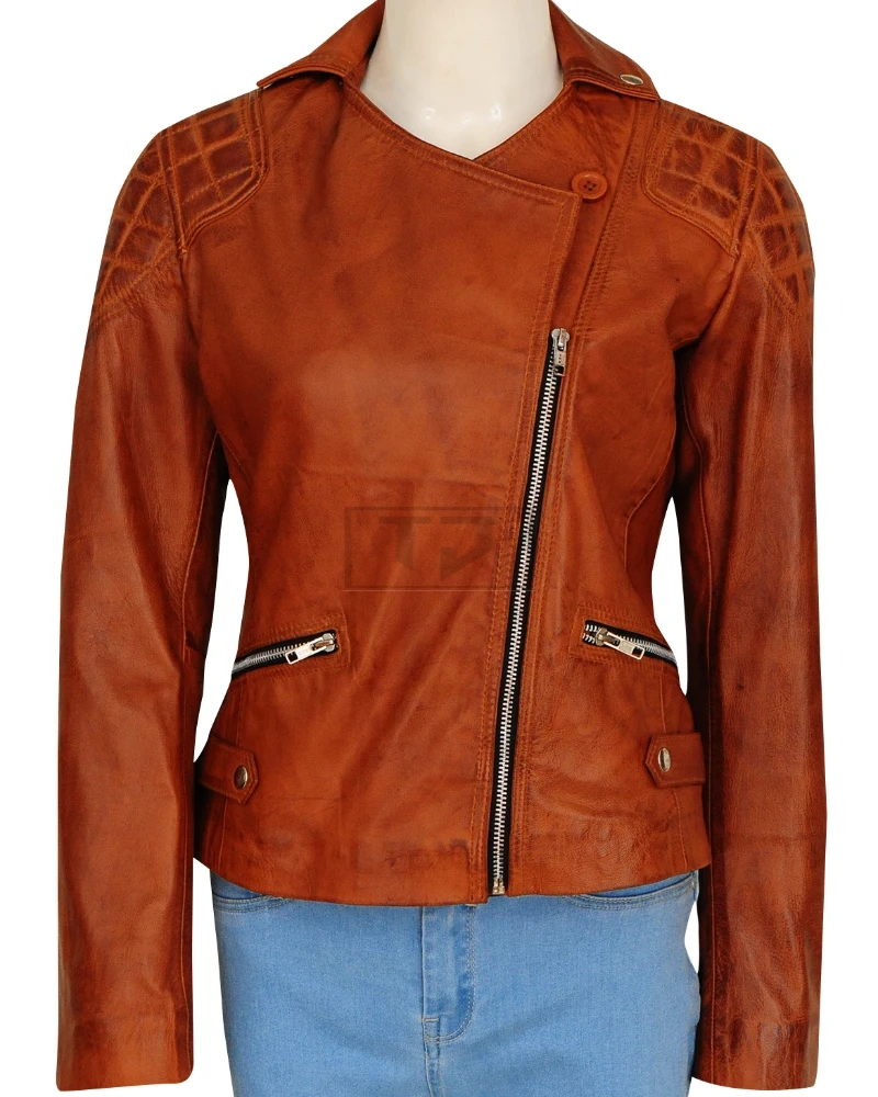 Retro Brown Women Jacket - image 5