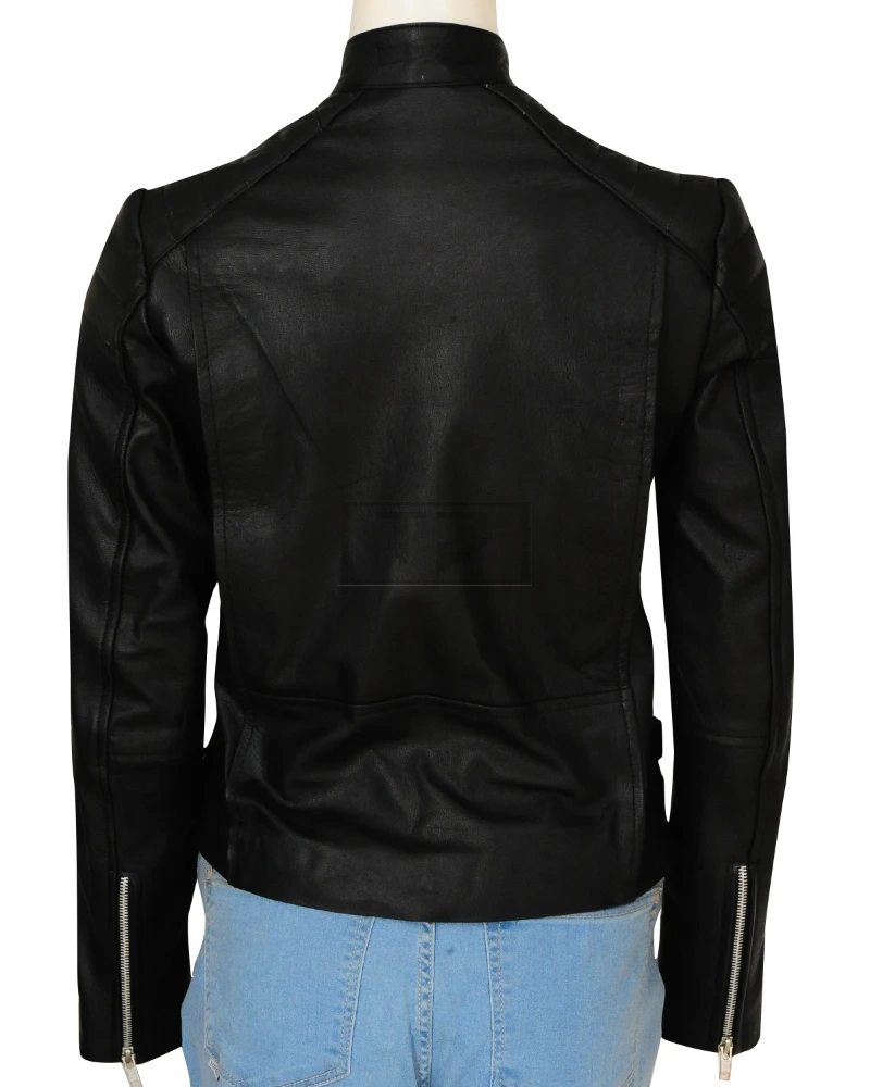 Black & Pink Brando Leather Jacket - image 2