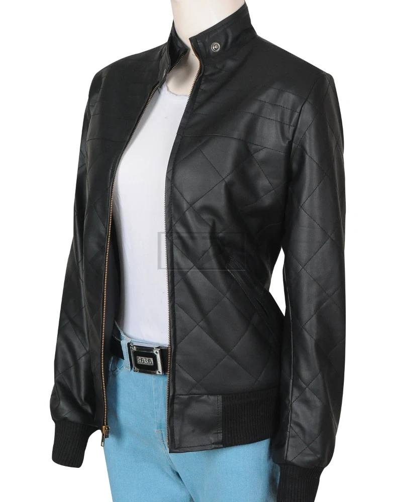 Stylish Black Girl Leather Jacket - image 4