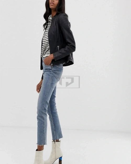 Street Fashion Black Jacket For Women