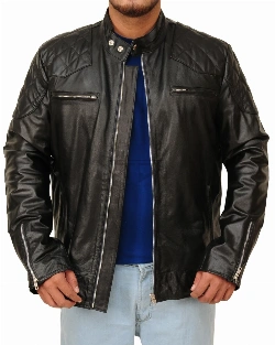 Pitch Black Leather Jacket - image 1