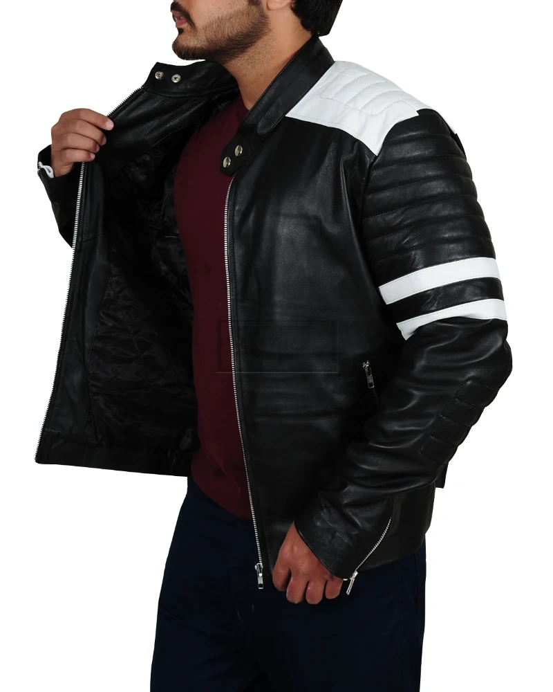 Simple Black Biker Jacket - image 3